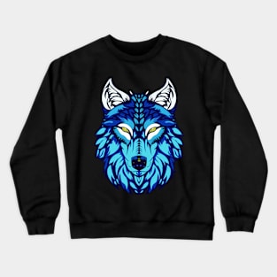 blue wolf Crewneck Sweatshirt